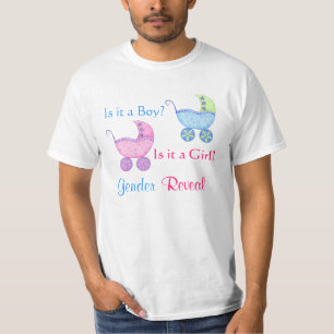 Baby Buggy Pink Blue Gender Reveal Party Man's T-Shirt