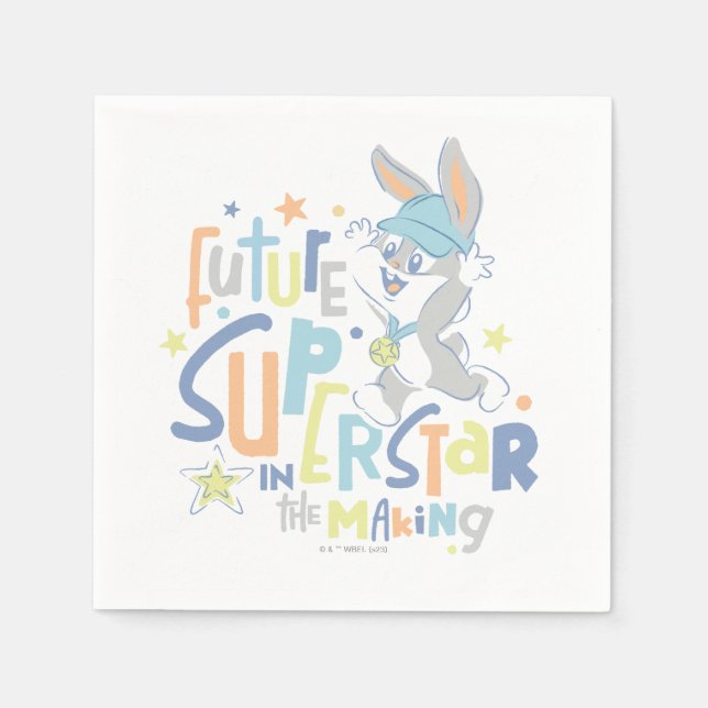 Baby BUGS BUNNY™ Future Superstar In Training Napkin (Front)