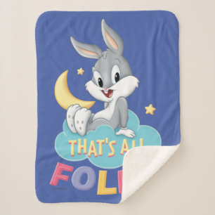 Baby Bugs Bunny That's All Folks Sherpa Blanket