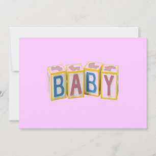 Baby Building Blocks Invitation