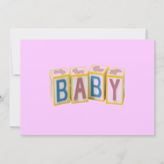 Baby Building Blocks Invitation