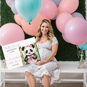 Baby Bump Game Panda Guess Mum's Belly Size Enclosure Card