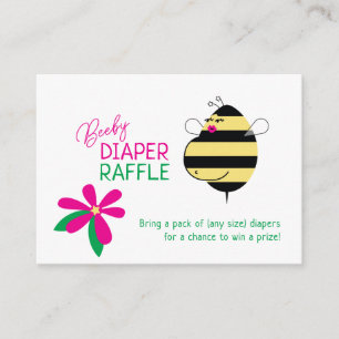 Baby Bump Mom Bee Beeby Diaper Raffle Enclosure Card