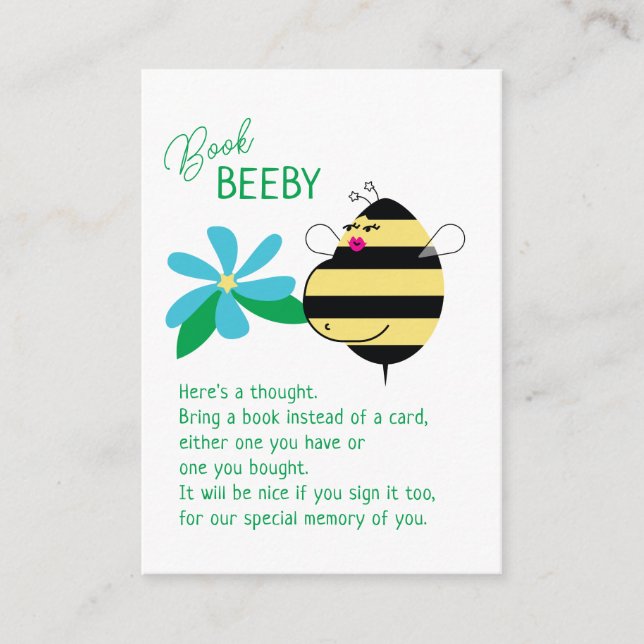 Baby Bump Mum Bee Book Beeby Enclosure Card (Front)