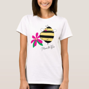 Baby Bump Pink Floral Mom to Bee T-Shirt