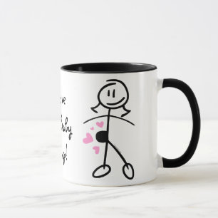 Baby Bump Stick Mum Personalised Mug