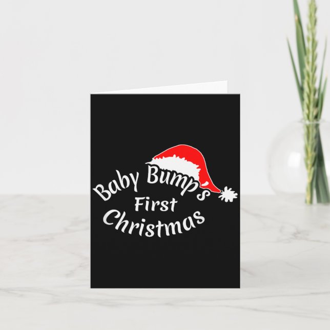 Baby Bump's First Christmas, Pregnancy T Shirt  Card (Front)