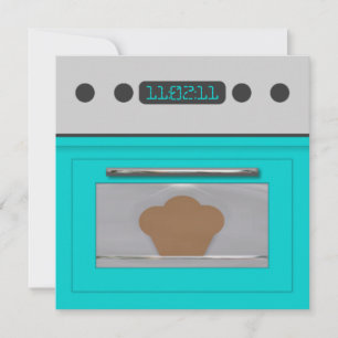 Baby Bun Recipe Invitation(aqua) Invitation