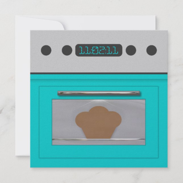 Baby Bun Recipe Invitation(aqua) Invitation (Front)