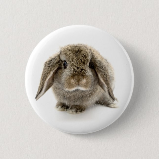 Baby Bunny 6 Cm Round Badge (Front)