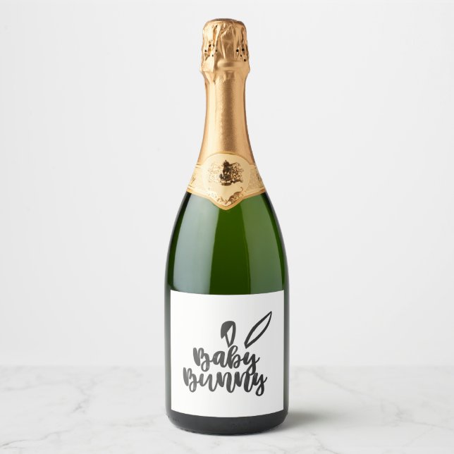Baby Bunny Bliss   Sparkling Wine Label (Front)