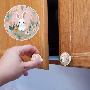 Baby Bunny Ceramic Knob