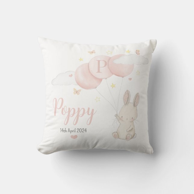 Baby Bunny Cushion For A New Baby Gift  (Front)