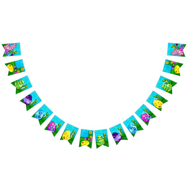 Baby Bunny Easter HAPPY EASTER Bunting (All)