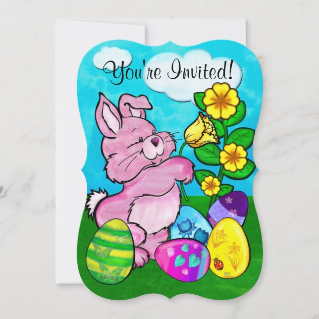 Baby Bunny Easter Invitation (Front)