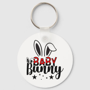 Baby bunny family matching easter gift key ring