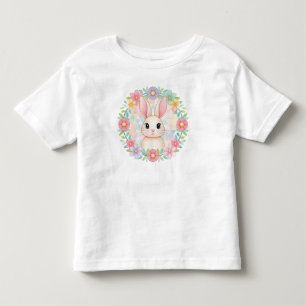 Baby Bunny in Floral Wreath T-Shirt