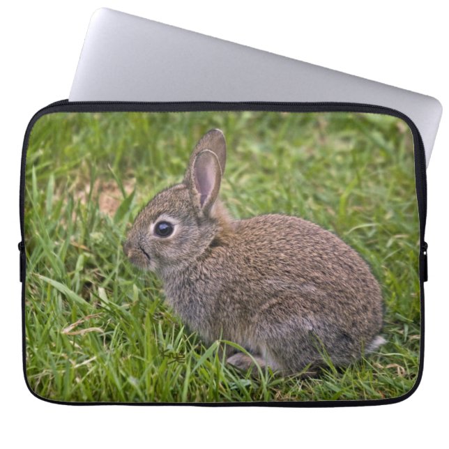 Baby Bunny Laptop Sleeve (Front)
