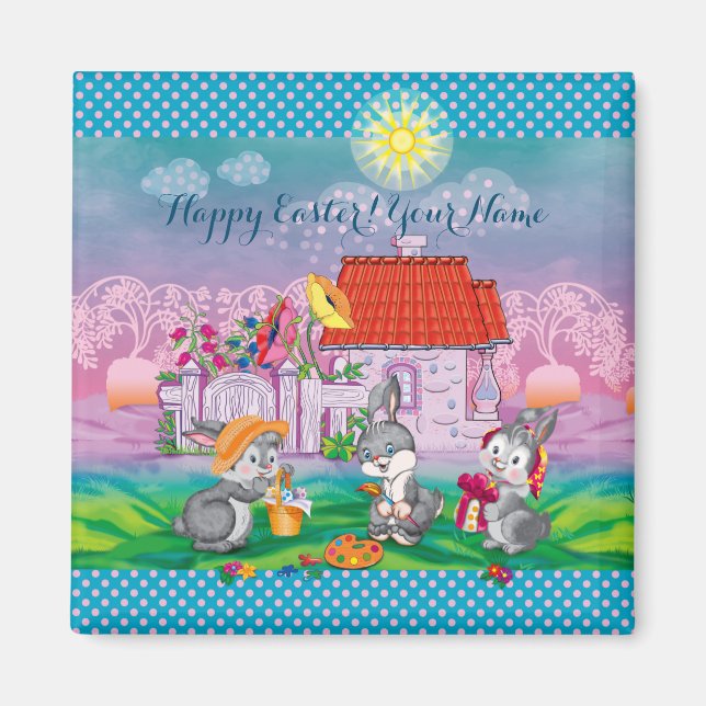 Baby Bunny little Magnet (Front)