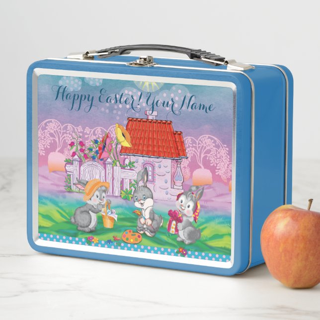 Baby Bunny little Metal Lunch Box (In Situ)