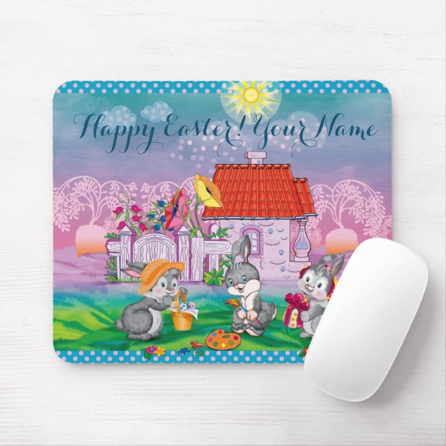 Baby Bunny little Mouse Mat (With Mouse)