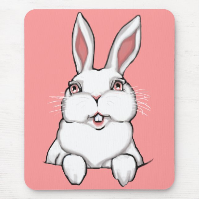 Baby Bunny Mousepad Festive Bunny Decorations (Front)