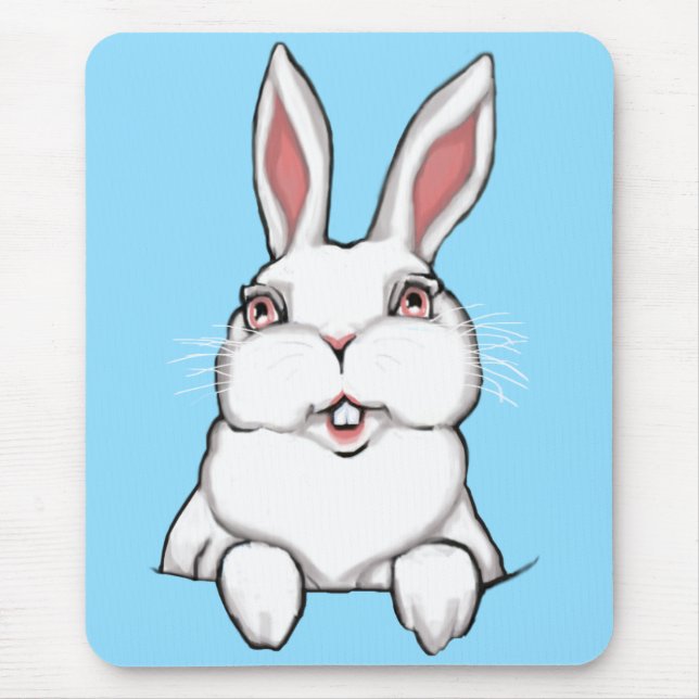Baby Bunny Mousepad Festive Bunny Decorations (Front)