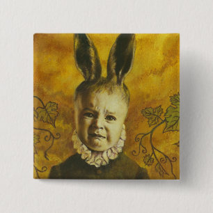 Baby Bunny Mutant Design 15 Cm Square Badge