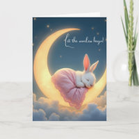 Baby Bunny On a Crescent Moon