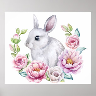 Baby bunny poster