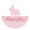 Baby Bunny Rabbit Baby Shower Sticker Thank You
