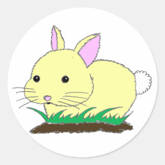 Baby Bunny Rabbit Classic Round Sticker