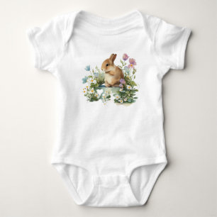 Baby Bunny Rabbit in Flower Pot  Bodysuit