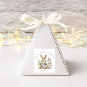 Baby Bunny Rabbit Personalised Square Sticker