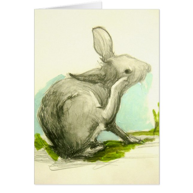 Baby Bunny Scratching His Ear (Front)
