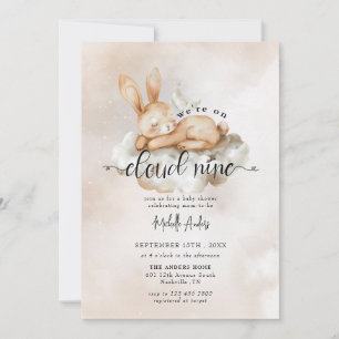 Baby Bunny   Watercolor Baby Shower Invitations