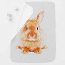 Baby Bunny Watercolor Nursery Print