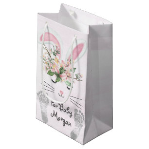 Baby Bunny with Flowers   Small Gift Bag