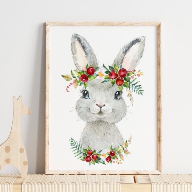 Baby Bunny Woodland Animal Nursery | Cute Wall Art (Creator Uploaded)