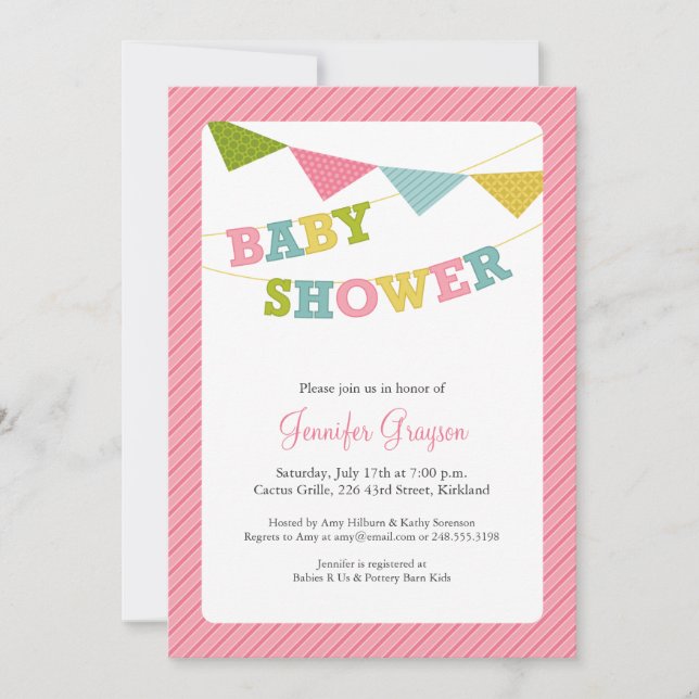 Baby Bunting Baby Shower Invitation (Front)