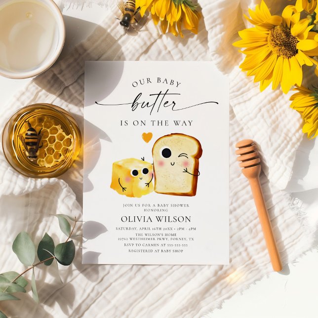 Baby Butter Yellow Baby Shower Invitation (Creator Uploaded)