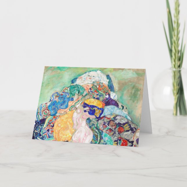 Baby by Gustav Klimt Painting Artwork Card (Front)
