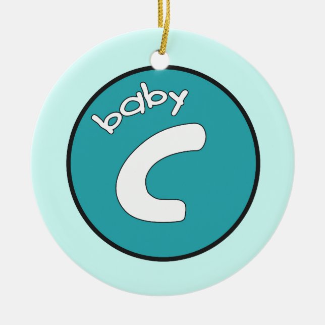 "Baby C" Personalised Ornament for Multiples (Front)