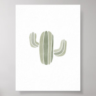 Baby cactus green poster