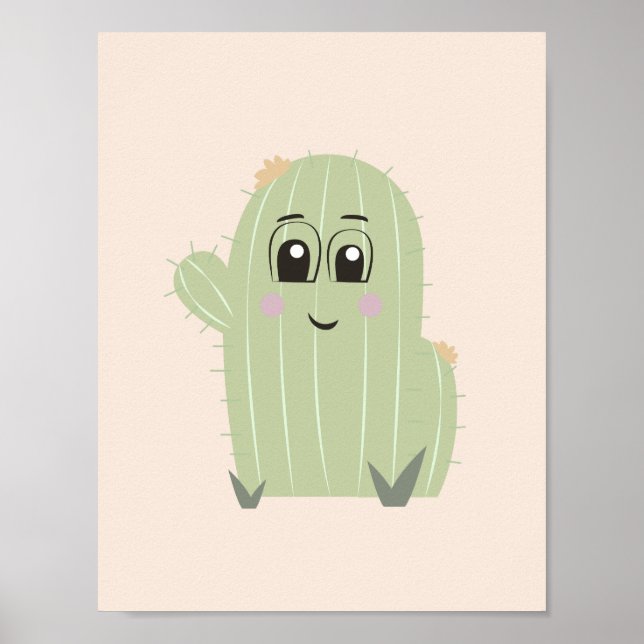 Baby Cactus Nursery Wall Art (Front)