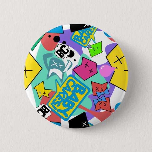 baby cakes 6 cm round badge (Front)