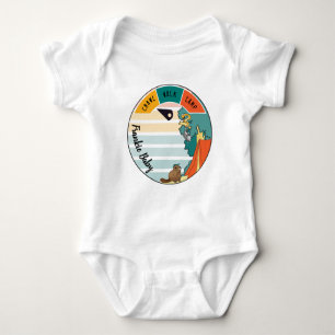 Baby Camp Beaver, Opossum, Snake Personalise Bodysuit