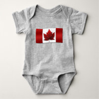 Baby Canada Flag Souvenir Organic One-Piece