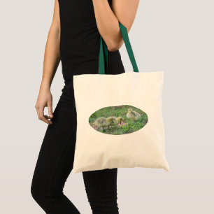 Baby Canada Geese Animal Photo Tote Bag