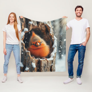 Baby Cardinal Fleece Blanket